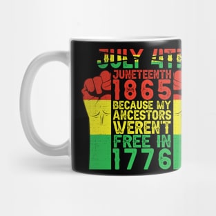 Juneteenth My Ancestors Free Black African Flag Pride Fist Mug